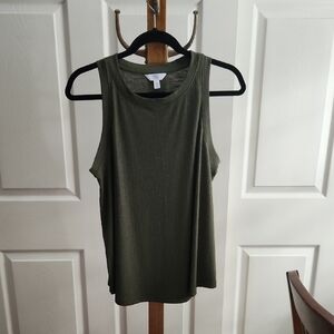 Time and Tru Olive Green Tank Top